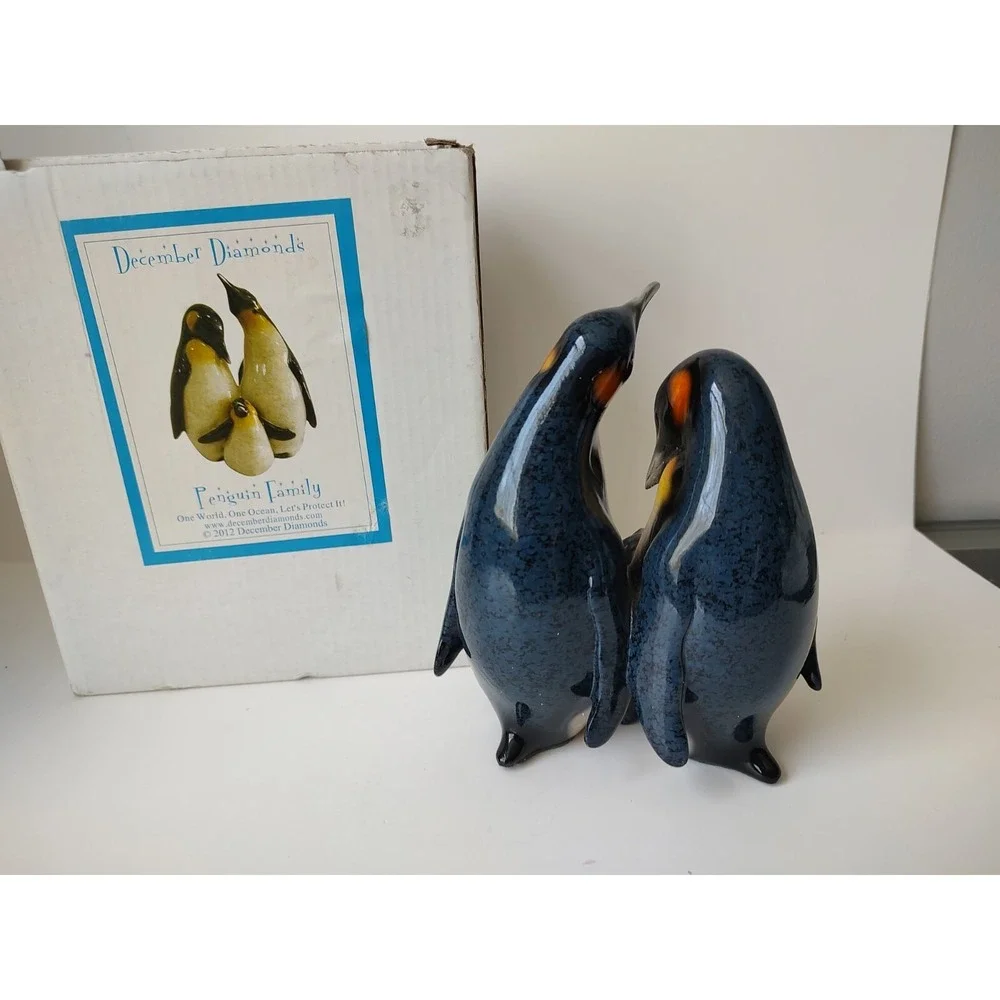 December‎ Diamonds penguin family figurine w/ box 2012